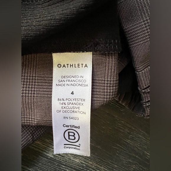 Athleta suit plaid stretch pant. Sz 4 - Picture 10 of 12